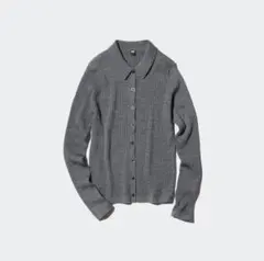 UNIQLO メリノリブポロカーディガン
