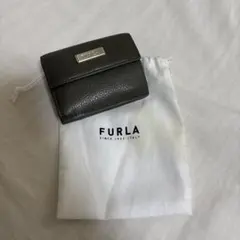 FURLA ダークグレー 三つ折り財布 保存袋付き
