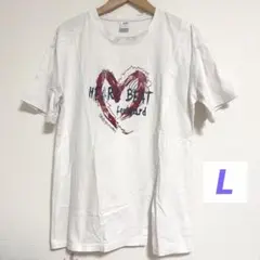 【美品】レディース半袖 ロングTシャツ ホワイト L
