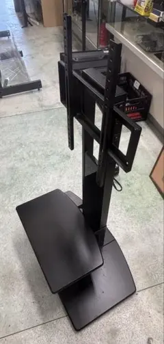 美品】ハヤミ工業 KF-955 壁寄せテレビスタンド ハイタイプ 木目 55型