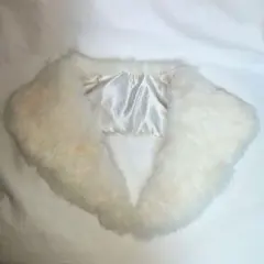 新品未使用✨ホワイトラビットファー つけ襟