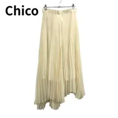 プリーツ変形ロングスカート　白色　裏地付き　FREEサイズ　大人女子におすすめ