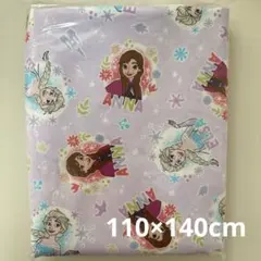 新品 ディズニー アナと雪の女王 オックス 綿 生地 紫 110×140