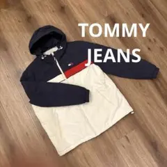 TOMMY JEANS XL ネイビー/ホワイト ジャンパー　アウター　ブルゾン