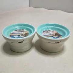 ペティオ Petio necoco 脚付き陶器食器 ドライフード向き 2点セット