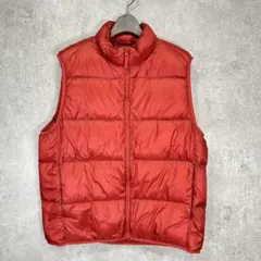 ★UNIQLO ウルトラライトダウンベスト ワイドキルト XL レッド/337