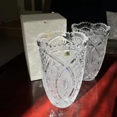 Aderia Crystal 花瓶 2個セット