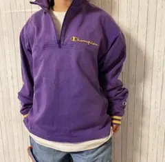 【超超希少】チャンピオン古着スウェットハーフジップストリート