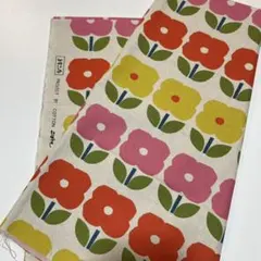 コットンこばやし◎う早この布◎綿麻キャンバス◎ファンシー花柄◎ピンク◎入学準備
