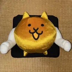 にゃんこ大戦争 ダイカットリバーシブルクッション 金ネコ ぬいぐるみ