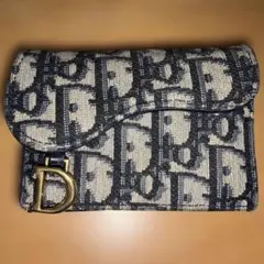 Dior ロゴ入り カードケース ベージュ/ブラック