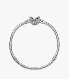 Pandora シルバー 蝶モチーフ ブレスレットsize:-18cm