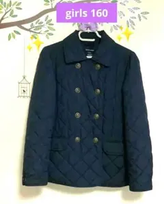 RalphLauren【160】キルティングジャケット コート 紺 ラルフ