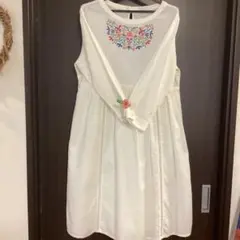 earth music&ecology 刺繍ワンピース 五分袖お値下げです！のサムネイル