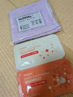 KUNDAL シャンプー＆トリートメント　ハンドタオル　セットのサムネイル