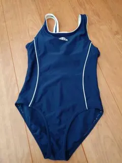 adidas 女の子 ワンピース水着 ネイビー140サイズ