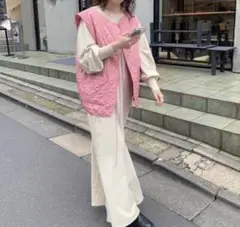 キルティング ロングワンピース