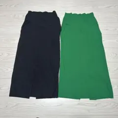 andme 【マタニティ】セルフカットリブタイトスカート　2点セット