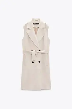 【ほぼ未使用】フェイクスエード ダブルブレスト ベスト