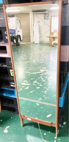 ★大型木製スタンドミラー 花柄カバー付き 欅 鴨川 21一面のサムネイル