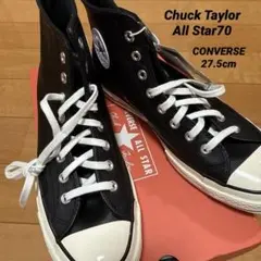 【新品正規】チャックテイラーリアルレザーHIハイUK9 27.5ブラック黒
