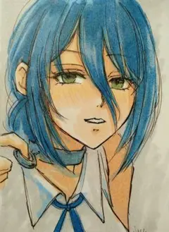 手描きイラスト チェンソーマン レゼ 原画 アナログ ファンアート