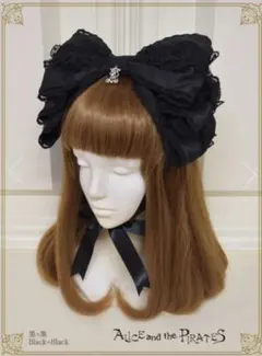 美品】アンジェリックプリティ ブリム付きカチューシャ ボンネット 黒