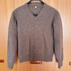 ユニクロ 毛100% セーター Mメンズ ブラウン