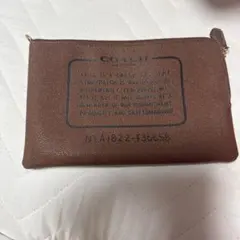 COACH ブラウン 合成皮革 ポーチ