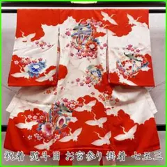 512ax20◎お宮参り 女児 祝い着 着物 産着 七五三にも 長襦袢付◎