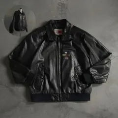 type ma-1”牛革“ pin badge“leather jacket