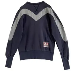 【希少】EVISU エヴィス ビッグカモメ スウェット　両V はめ込み ガゼット 希少】EVISU エヴィス ビッグカモメ スウェット 両V はめ込み ガゼット