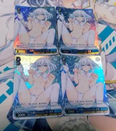ヴァイスシュバルツ 白翼の<エンジェル> 折紙 SR 4枚 デート・ア・ライブ