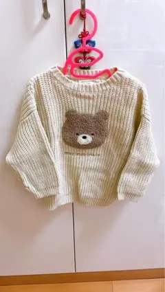morinorinkle クマ刺繍 ニットセーター 100