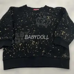 【BABYDOLL】 ベビードール トレーナー スウェット ブラック 100