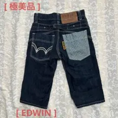【極美品】　EDWIN 花柄ポケット　ショートパンツ　ダークブルー　28(M)