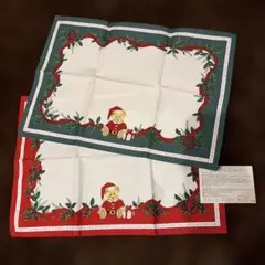 新品 レア WEDGWOOD クリスマスベア テーブルマット ランチョンマット