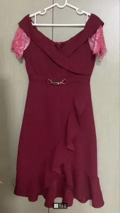 ワインレッド オフショルダー キャバドレス　デイジーストア　ミニドレス