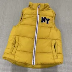 NY刺繍入りイエローダウンベスト