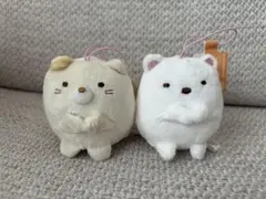すみっコぐらし ゴムひも付きマスコット ねこ&しろくま
