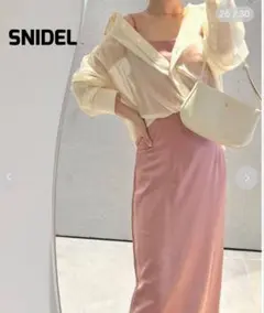 SNIDEL　スナイデル　23AW　シャツドッキングサテンワンピース