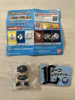 西武ライオンズ パワプロくん（ビジターver）&メタリックステッカー　セット