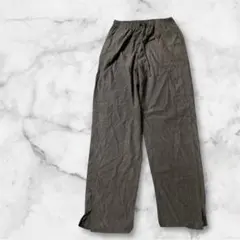 【M】グレー　パンツ サイドスリット　ウエストゴム