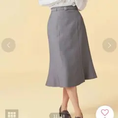 ほぼ未使用 GLACIER lusso マーメイドスカート M 杢グレーのサムネイル