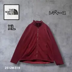 ☆人気　ノースフェイス　刺繍ロゴ　フリース　ジャケット　レディースXL