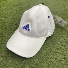 adidas メッシュキャップ 白青のサムネイル