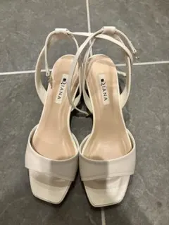 DIANA ホワイト ストラップサンダル 24cm