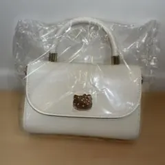 ハローキティ 持ち手付き ロングストラップショルダープレートバッグ