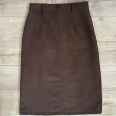 【美品】GRL バックスリット タイトスカート ブラウン L 美シルエット