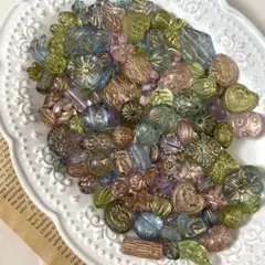 【約100g】アンティーク風アクリルビーズα 大量　おまとめ